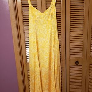 NWT ModCloth size 14 tropical yellow maxi dress